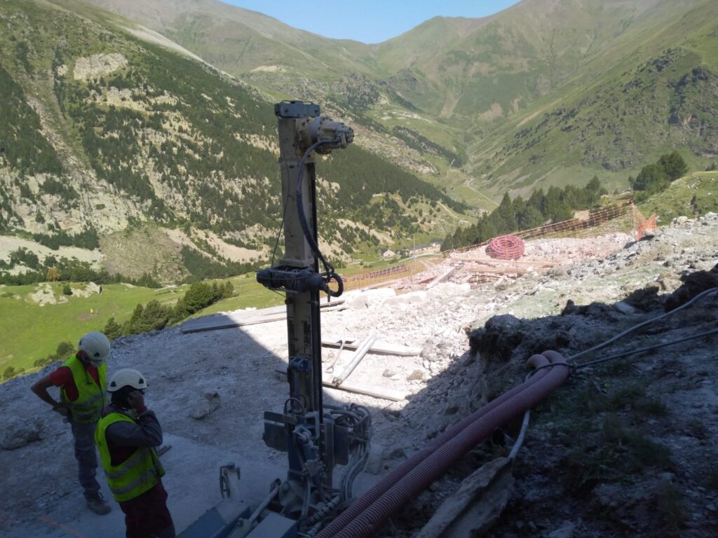 micropilotes para el telesilla de la Vall de Núria